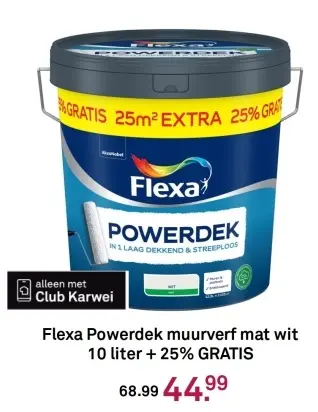Aanbieding: Powerdek muurverf mat wit