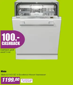 Aanbieding: Miele G 5163 SC Vi Excellence Inbouw Vaatwasser