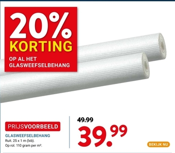 Aanbieding: GLASWEEFSELBEHANG