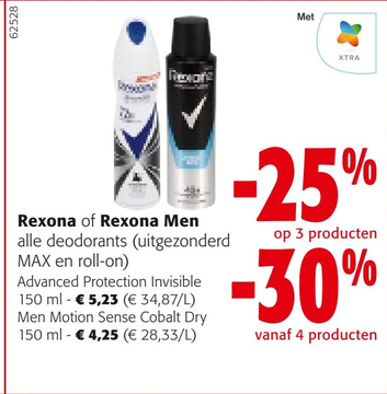 Aanbieding: Rexona of Rexona Men alle deodorants
