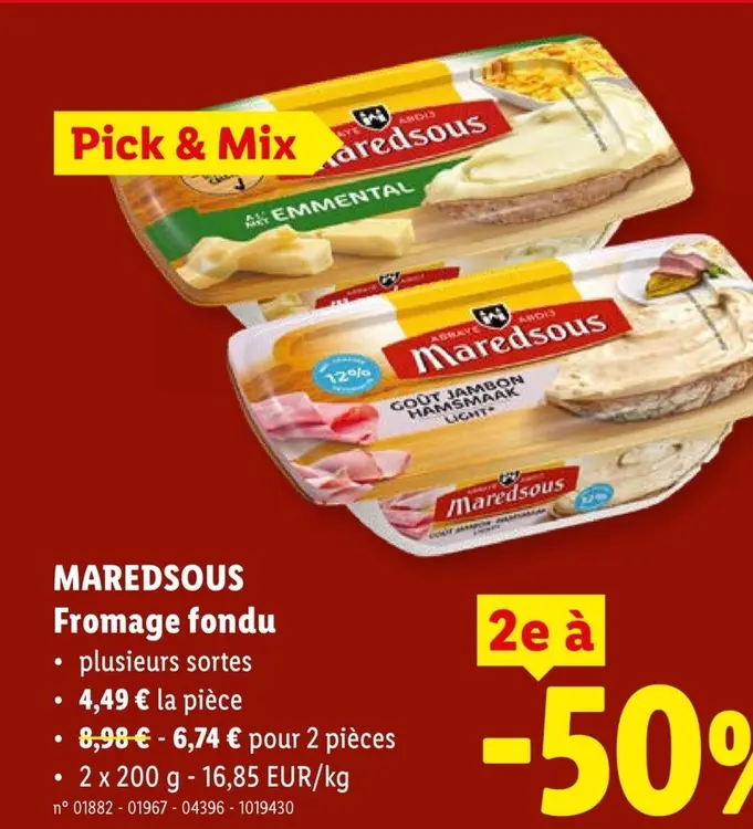 Offre: Fromage fondu