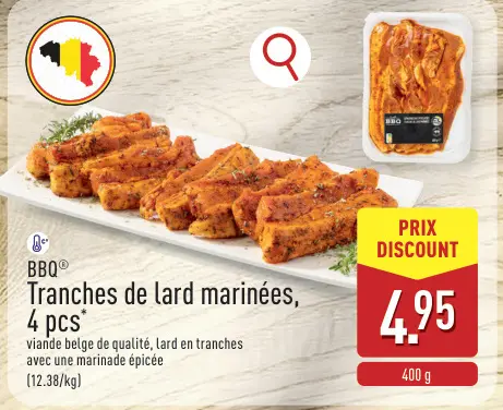 Offre: Tranches de lard marinées