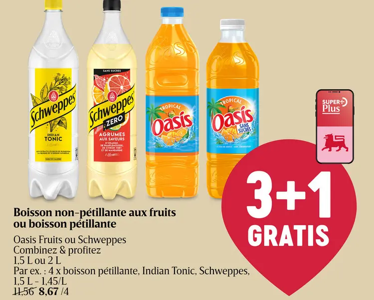 Offre: Boisson non-pétillante aux fruits ou boisson