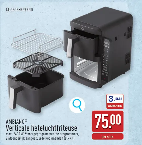 Promotie: Verticale heteluchtfriteuse