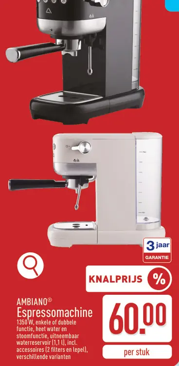 Promotie: Espressomachine