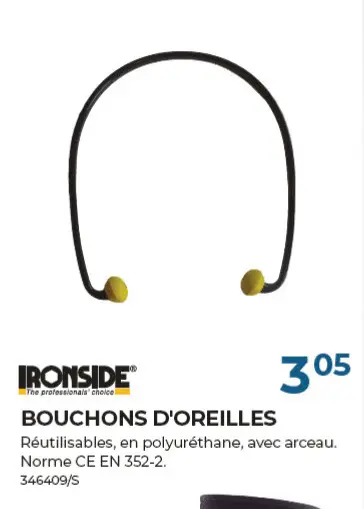 Offre: Bouchons d'oreilles