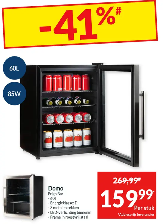 Promotie: Domo Frigo Bar