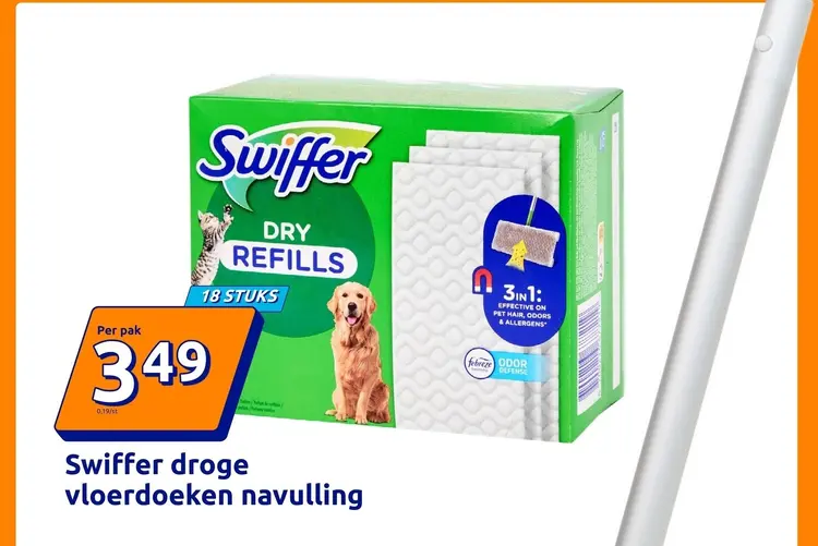 Promotie: Swiffer droge vloerdoeken navulling