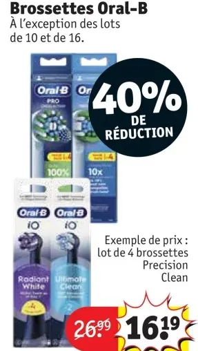 Offre: Brossettes Oral-B