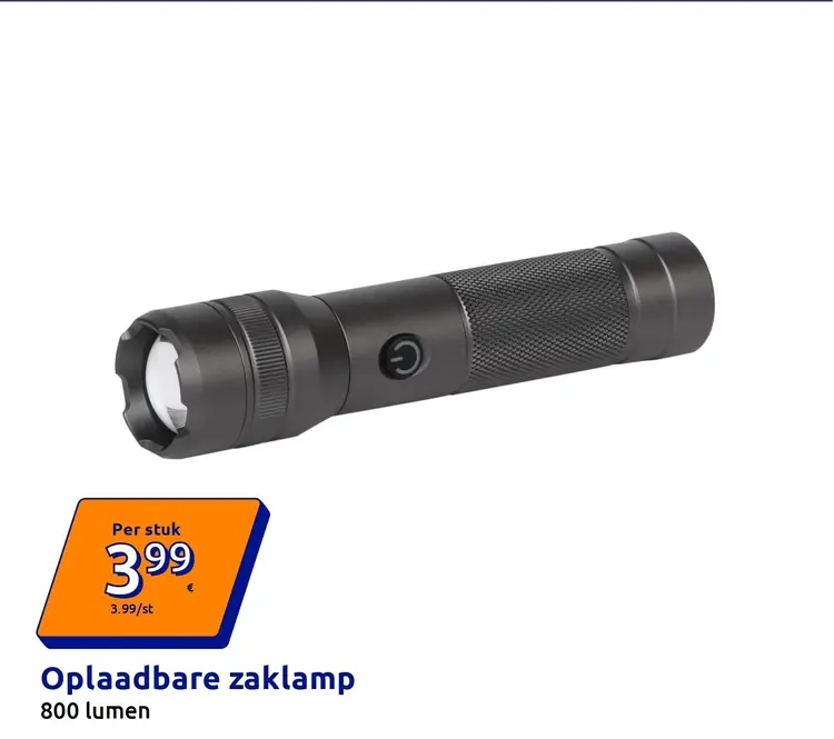 Aanbieding: Oplaadbare zaklamp