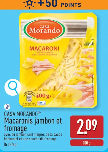 Offre: Macaronis jambon et fromage
