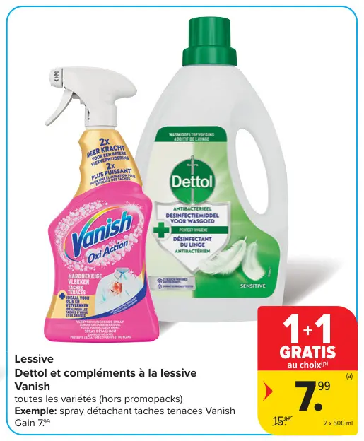 Offre: Lessive et compléments à la lessive