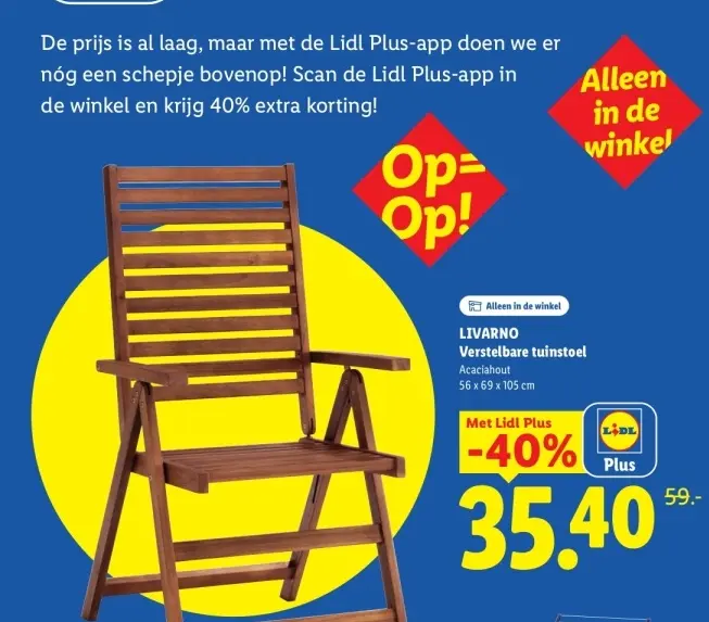 Aanbieding: Verstelbare tuinstoel