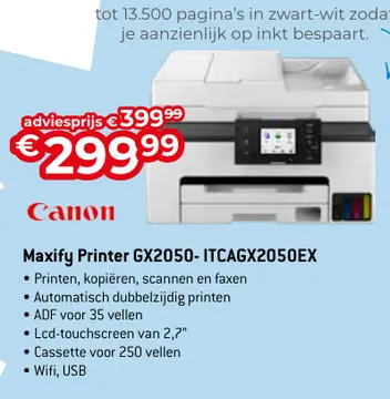 Aanbieding: Maxify Printer GX2050-ITCAGX2050EX
