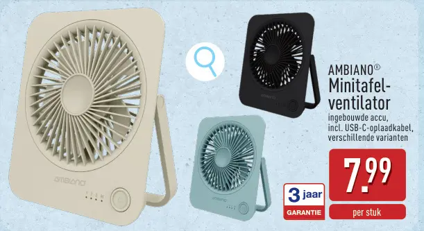 Promotie: Minitafel-ventilator