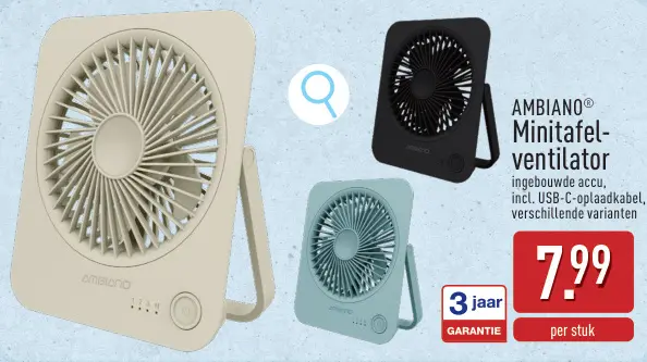 Promotie: Minitafel-ventilator