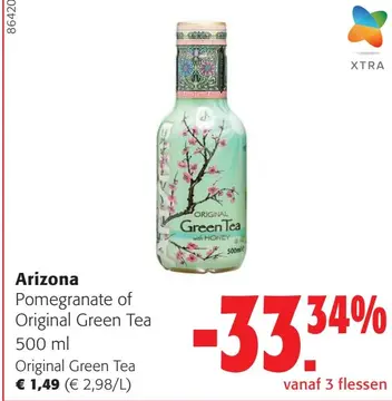 Aanbieding: Arizona Pomegranate of Original Green Tea