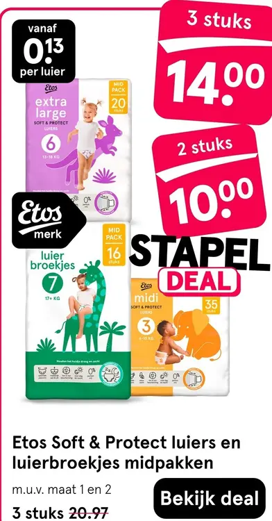 Aanbieding: Soft & Protect luiers en luierbroekjes midpakken