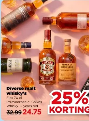 Aanbieding: Diverse malt whisky's