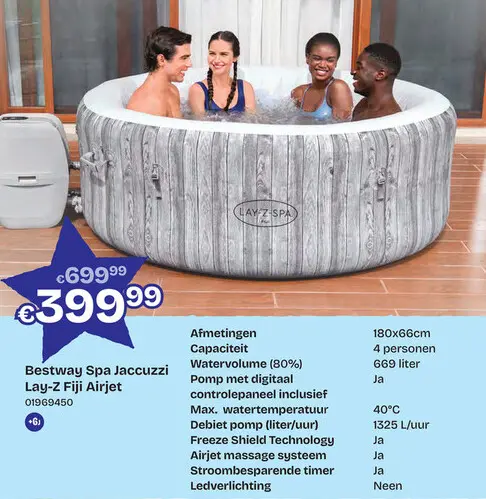 Aanbieding: Bestway Spa Jaccuzzi Lay-Z Fiji Airjet