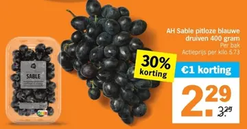 Aanbieding: AH Sable pitloze blauwe druiven