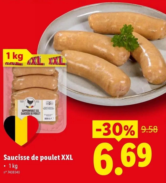 Offre: Saucisse de poulet XXL