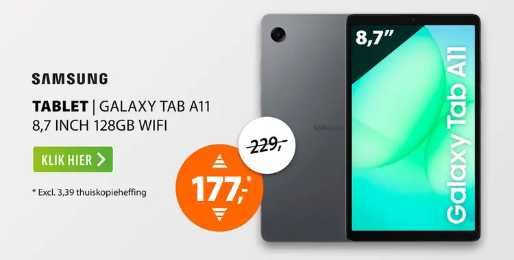 Aanbieding: Samsung Galaxy Tab A11 8,7 inch 128GB Wifi Grijs
