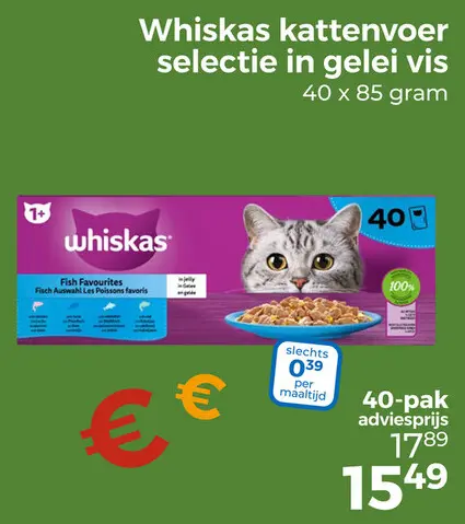 Aanbieding: Kattenvoer selectie in gelei vis