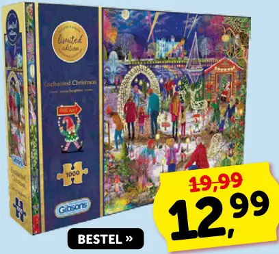 Promotie: Gibsons Enchanted Christmas legpuzzel