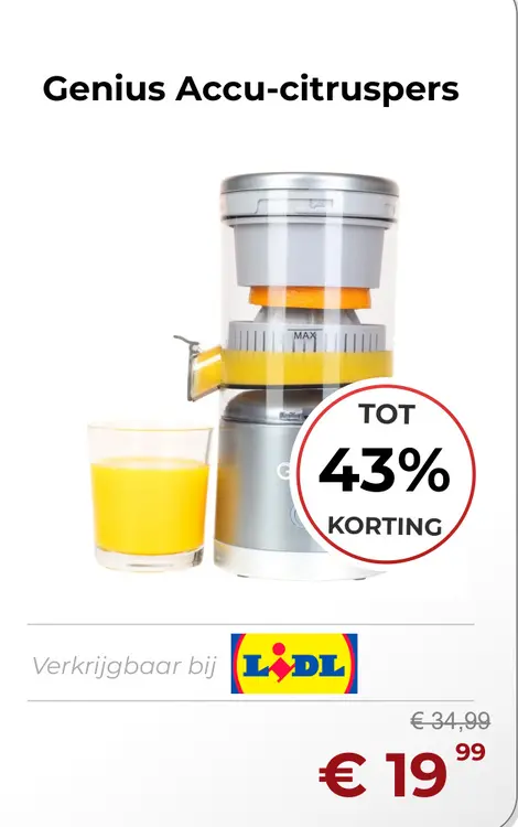 Aanbieding: Genius Accu-citruspers