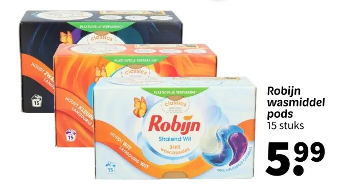 Promotie: Robijn wasmiddel pods