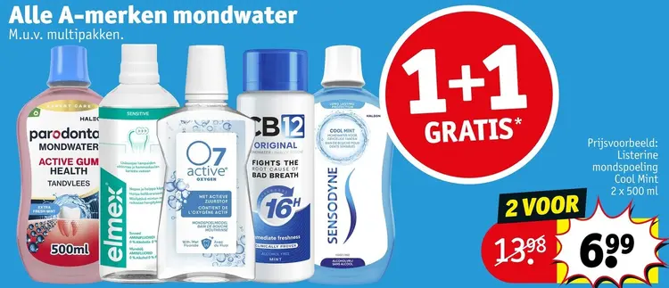 Aanbieding: A-Merk Mondwater
