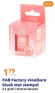 Aanbieding: FAB Factory vloeibare blush met stempel