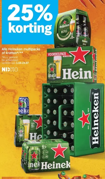 Aanbieding: Heineken multipacks of kratten