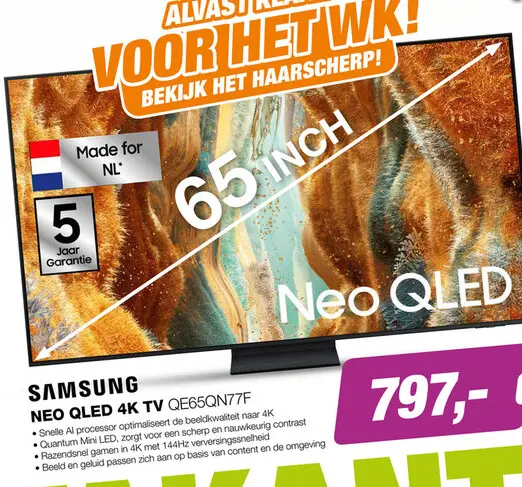 Aanbieding: Samsung Neo QLED 4K QE65QN77F TV (2025)
