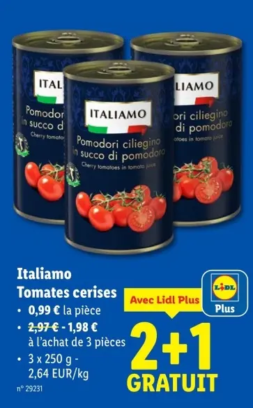 Offre: Italiamo Tomates cerises