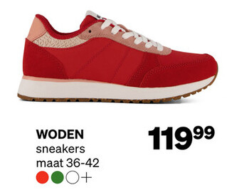 Aanbieding: Woden Ronja Sneakers rood Textiel