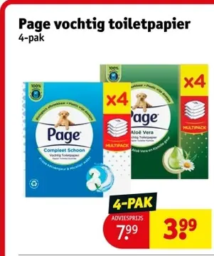 Aanbieding: Page vochtig toiletpapier