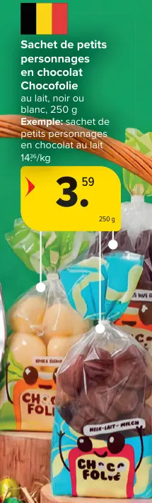 Offre: Sachet de petits personnages en chocolat