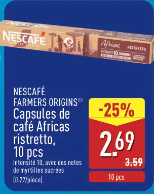 Offre: Capsules de café Africas ristretto