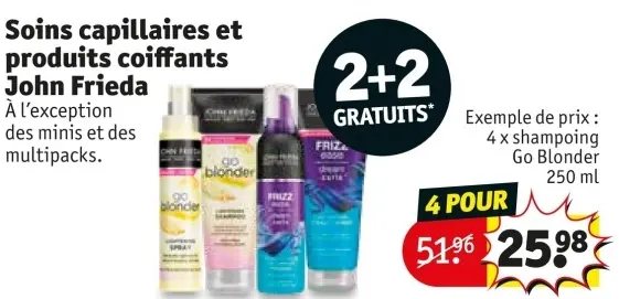 Offre: Soins capillaires et produits coiffants