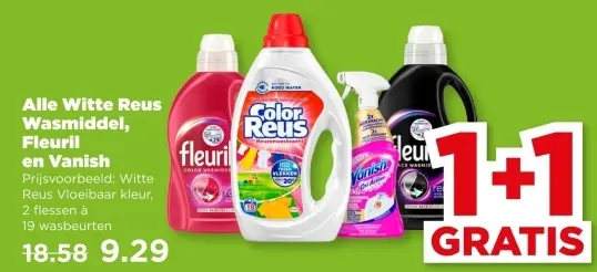 Aanbieding: Witte Reus Wasmiddel, Fleuril en Vanish