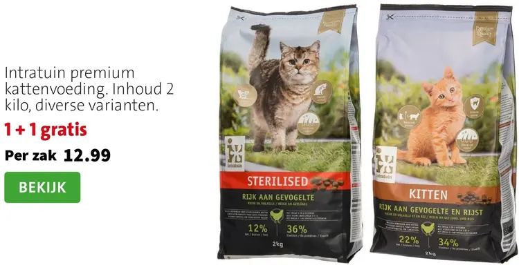 Aanbieding: Intratuin Premium kattenvoeding