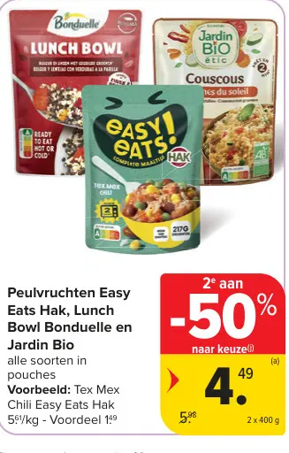 Promotie: Peulvruchten Easy Eats Hak, Lunch Bowl 