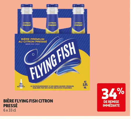 Promotie: Bière FLYING FISH citron pressé