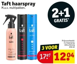 Promotie: Taft haarspray