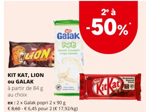 Offre: KIT KAT, LION ou GALAK
