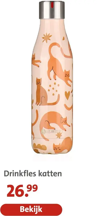 Aanbieding: Les Artistes Drinkfles katten