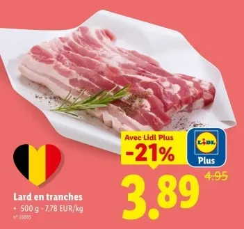 Offre: Lard en tranches