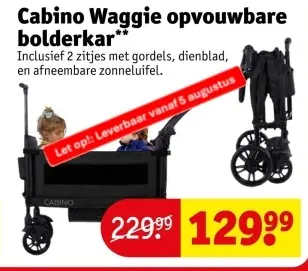 Aanbieding: Cabino Waggie opvouwbare bolderkar